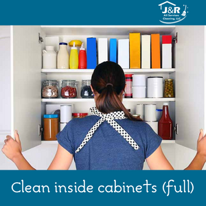 Clean inside cabinets (full)