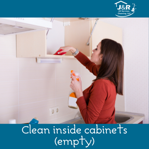 Clean inside cabinets (empty)